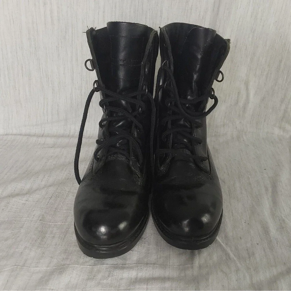 ROCKY Mens Size 7 M Black Leather Postal Duty Boots SR/USA Slip Resistant
